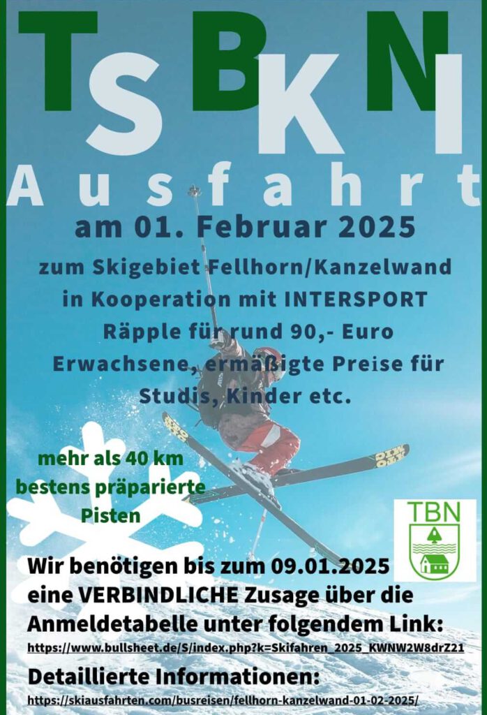 TBN Skiausfahrt ins Skigebiet Fellhorn/Kanzelwand